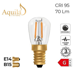 Zico Pygmy ST26 Clear 1W 2200K Light Bulb Dimmable