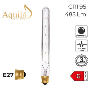 Zico ?Tube T30 300mm Clear 6W 2200K E27 Light Bulb Dimmable