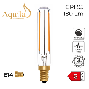 Zico Tube T20 115mm Clear 2.5W 2200K E14 Light Bulb Dimmable