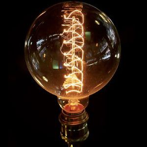 Schiefer E27 Deco G125x180mm 240V 40W 19 anchors 3000h Clear Spiral Shape Light Gold 2250K Dimmable - 651719160