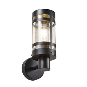 Forum Lighting Zinc Gada 1lt E27 Wall Light Black w SST Mesh - ZN-40004-BLK/SST - Black/ stainless steel