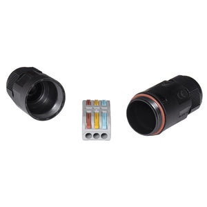 Forum Lighting Zink IP68 Quick Waterproof In-Line Connector - ZN-41157 - Black