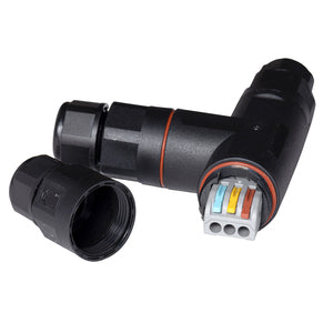Forum Lighting Zink IP68 Quick Waterproof T Connector - ZN-41158 - Black