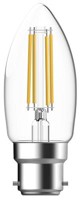 Megaman 4.2W Filament Candle B22 2700K Dimming 470lm - 710509E