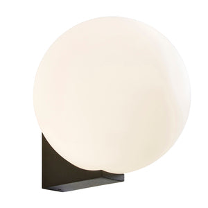 Forum Lighting Spa Thiva 1lt Wall Light IP44 TexBlack/Opal - SPA-38576-TBLK - Matt black