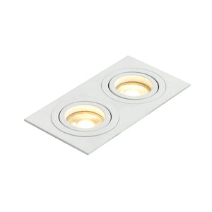 Forum Lighting Inlight Pasto Double Alum Sq Adj DL GU10 White - INL-38618-WHT - White