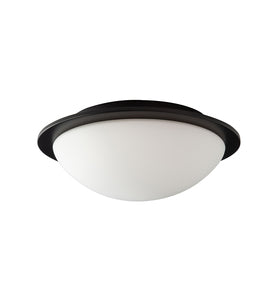 Forum Lighting Spa Opie 12w LED Glass Dome Flush Matt Black - SPA-41694-MBLK - Matt Black