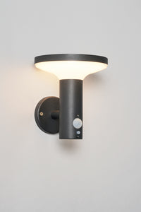 Forum Lighting Zinc Clara Solar LED Wall Light w PIR 220Lm Black - ZN-42049 - Black