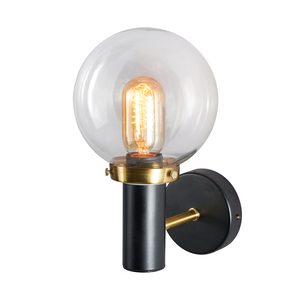 Forum Lighting Spa Arras 1LT G9 Bathroom Wall Light IP44 Blk/SBrs/Clr - SPA-39778-BLK - Satin Brass