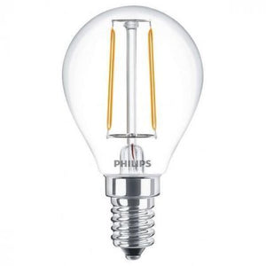 Philips Corepro LEDluster E14 Ball Filament Clear 2W 250lm - 827 Extra Warm White | Replaces 25W