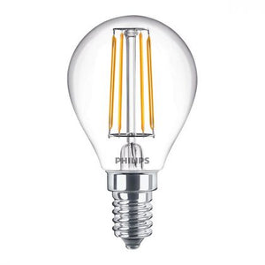 Philips CLA LEDLuster ND 4.3-40W E14 827 P45 CL - Classic LEDluster E14 Ball Filament Clear 4.3W 470lm - 827 Extra Warm White | Replaces 40W