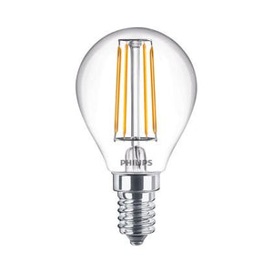 Philips Classic LED E14 Ball Filament Clear 4.5W 470lm - 827 Extra Warm White | Dimmable - Replaces 40W - DISCONTINUED
