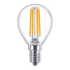 Philips Corepro LEDluster E14 Ball Filament Clear 6.5W 806lm - 827 Extra Warm White | Replaces 60W