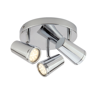Forum Lighting Spa Freya 3lt GU10 Spot round plate IP44 Chrome - SPA-35080-CHR - Chrome