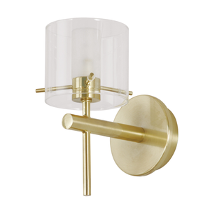 Forum Lighting Spa Gene Clr Cylinder Wall Lt Sat Brass - SPA-31725-SBRS - Satin Brass