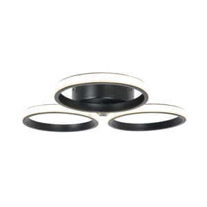 Forum Lighting Spa Chios 3 Ring LED Flush IP44 Matt Black - SPA-36129-MBLK - Matt Black