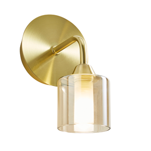 Forum Lighting Spa Patras 1lt Wall Light Champ/Sbrass - SPA-35811-CHAMP - Champagne/ satin brass