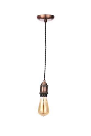 Forum Lighting Inlight Dale Cable susp Bronze fabric cable - INL-27988-ACOP - Antique Copper/Black