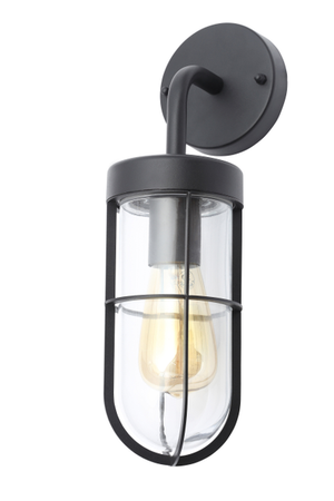 Forum Lighting Zinc Woking Caged Wall Light TxBlk - ZN-31807-TBLK - Textured Black With With Clear Glass