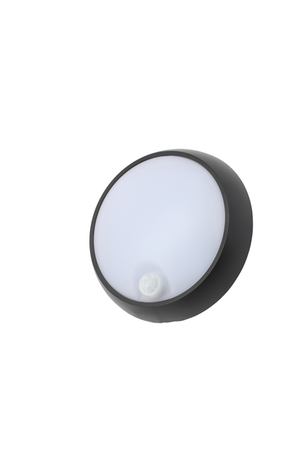 Forum Lighting Coast Cano 8w LED Round Bulkhead w PIR IP65 Blk - CZ-33397-BLK - Black