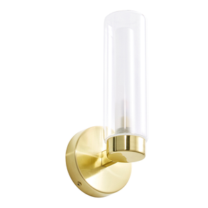 Forum Lighting Spa Sparti 1lt Wall Light IP44 SBrass/Clear - SPA-35843-SBRS - satin brass; Clear; Frosted