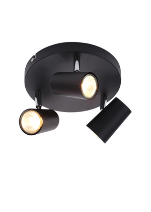 Forum Lighting Inlight Harvey Spot 3lt Plate Blk - INL-31776-BLK - Black