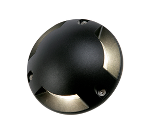 Forum Lighting Zinc Scout 3 x 1w LED Surf Mnt Grnd Light Alum IP67 Blk - ZN-35738-BLK - Black