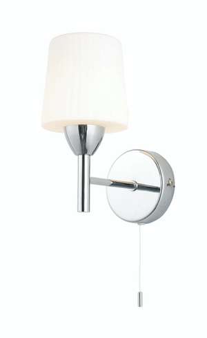 Forum Lighting Spa AQUARIUS 1LT WT RIBBED OPALGLS - SPA-PR-17146 - Chrome