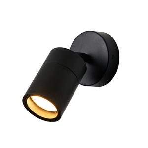 Forum Lighting Zink Leto IP65 1lt GU10 Adj Wall Light Black - ZN-26536-BLK-65 - Black