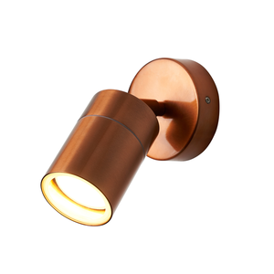 Forum Lighting Zink Leto IP65 1lt GU10 Adj Wall Light Copper - ZN-26536-COP-65 - Copper