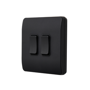 Forum Lighting Electralite 2 Gang Kinetic Switch Frame For Slim Grid Black - CUL-42502 - Black