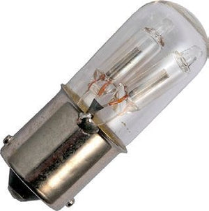 Schiefer Ba15s T16x45mm 110-130V Wire Ended 2x 10000h Clear Red Neon Glass 2500K Non-Dimmable - 254596900