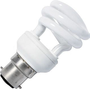 SPL Ba22d CFL T2 Half Spiral 47x86mm 230V 540Lm 8W 2700K 10000h 2700K Non-Dimmable - 442208052