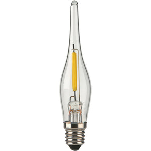 LED E10 Fila Mini Tip Candle C15x72 230V 55Lm 0.5W 825  Cl N-D   CL0.5MES-82GS-CA