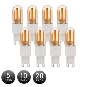 Casell 3w LED G9 Amber Dimmable Filament Bulb Pack