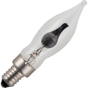 Schiefer E10 Candle C18x72mm 230V 3W 10000h Clear Neon Flicker Flame 2500K Non-Dimmable - 660240003