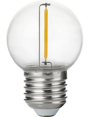 SPL LED E27 Filament PC Ball G45x68mm 230V 55Lm 1W 2700K 827 Polycarbonate 360° AC Clear Non-Dimmable 2700K Non-Dimmable - L277339527