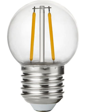 SPL LED E27 Filament PC Ball G45x68mm 230V 130Lm 15W 2700K 827 Polycarbonate 360° AC Clear Non-Dimmable 2700K Non-Dimmable - L277345027-1