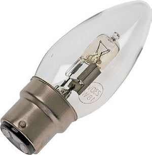 Schiefer Eco Halogen Ba22d Candle C35x100mm 230-240V 20W 2000h Clear 2800K Dimmable - 640018390-1