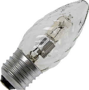 Schiefer Eco Halogen E27 Twisted Candle C35x100mm 230-240V 42W 2000h Clear 2800K Dimmable - 640042380