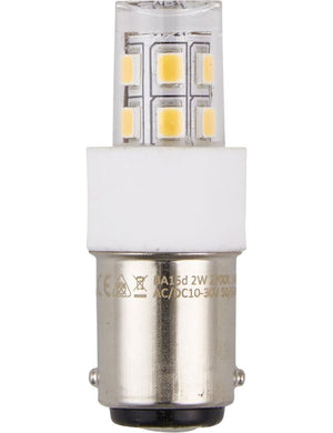 SPL LED Ba15d Tube T17x47mm 10-30V 360° 190Lm 2W 2700K 827 360° AC/DC Clear Non-Dimmable 2700K Non-Dimmable - L024372427-1