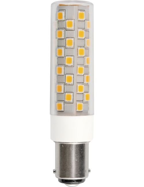 SPL LED Ba15d Tube T18x80mm 230V 840Lm 6W 3000K 830 360° AC/DC Clear Dimmable 3000K Dimmable - L151800830