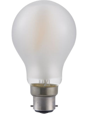 SPL LED Ba22d Filament GLS A60x105mm 230V 500Lm 55W 2500K 925 360° AC Frosted Dimmable 2500K Dimmable - LX024070501