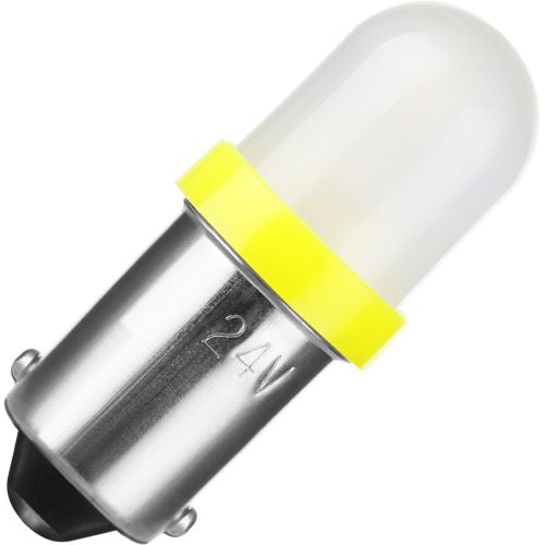 Schiefer Ba9s Single Led T85x28mm 12V 20mA AC/DC Diffused Yellow 20000 ...