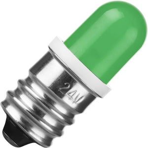 Schiefer E12 5x Single LED T13x33mm 24V AC/DC Green 20000h K Non-Dimmable - 123337803-1