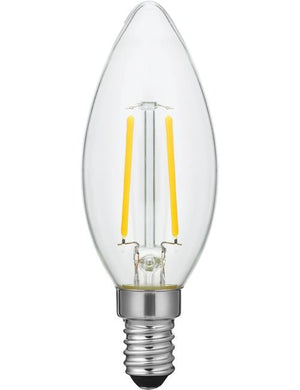 SPL LED E14 Filament Candle C35x100mm 230V 120Lm 2W 2200K 922 360° AC Clear Dimmable 2200K Dimmable - LX023841509