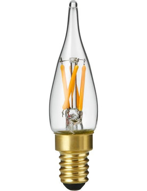 SPL LED E14 Filament Mini Tip Candle C23x85mm 230V 80Lm 15W 1900K 919 360° AC Clear Dimmable 1900K Dimmable - LX142322859