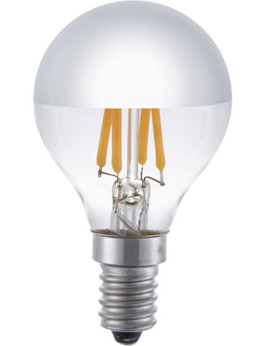 SPL LED E14 Filament Ball Top Mirror G45x75mm 230V 350Lm 4W 2500K 825 360° AC Silver Dimmable 2500K Dimmable - L147235012
