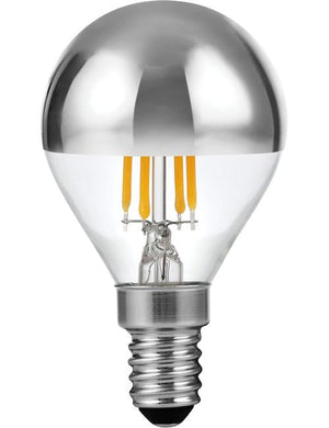 SPL LED E14 Filament Ball Top Mirror G45x75mm 230V 260Lm 4W 2500K 925 360° AC Silver Dimmable 2500K Dimmable - LX023870312
