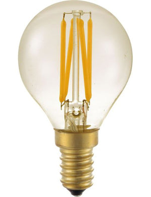 SPL LED E14 Filament Ball G45x75mm 230V 250Lm 4W 2200K 922 360° AC Gold Dimmable 2200K Dimmable - LF023830305